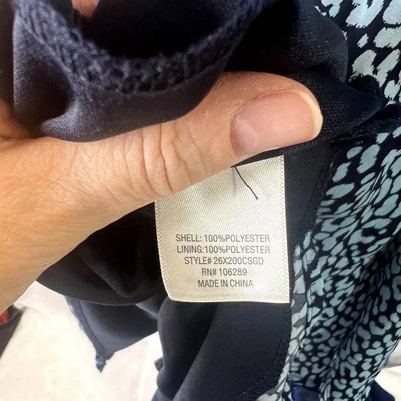 Mi Ami Blue Animal Print Fit & Flare Dress Size XS - Picture 11 of 13